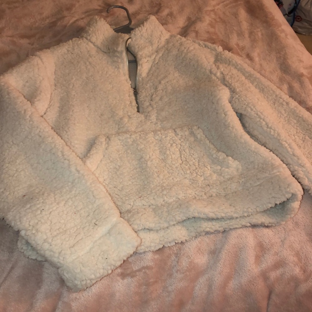 GARAGE cropped fleece sweater